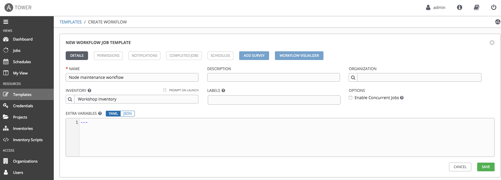 workflow creation