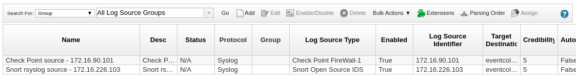 QRadar Log Sources