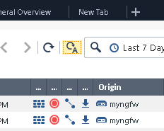 Check Point logs view, auto refresh button